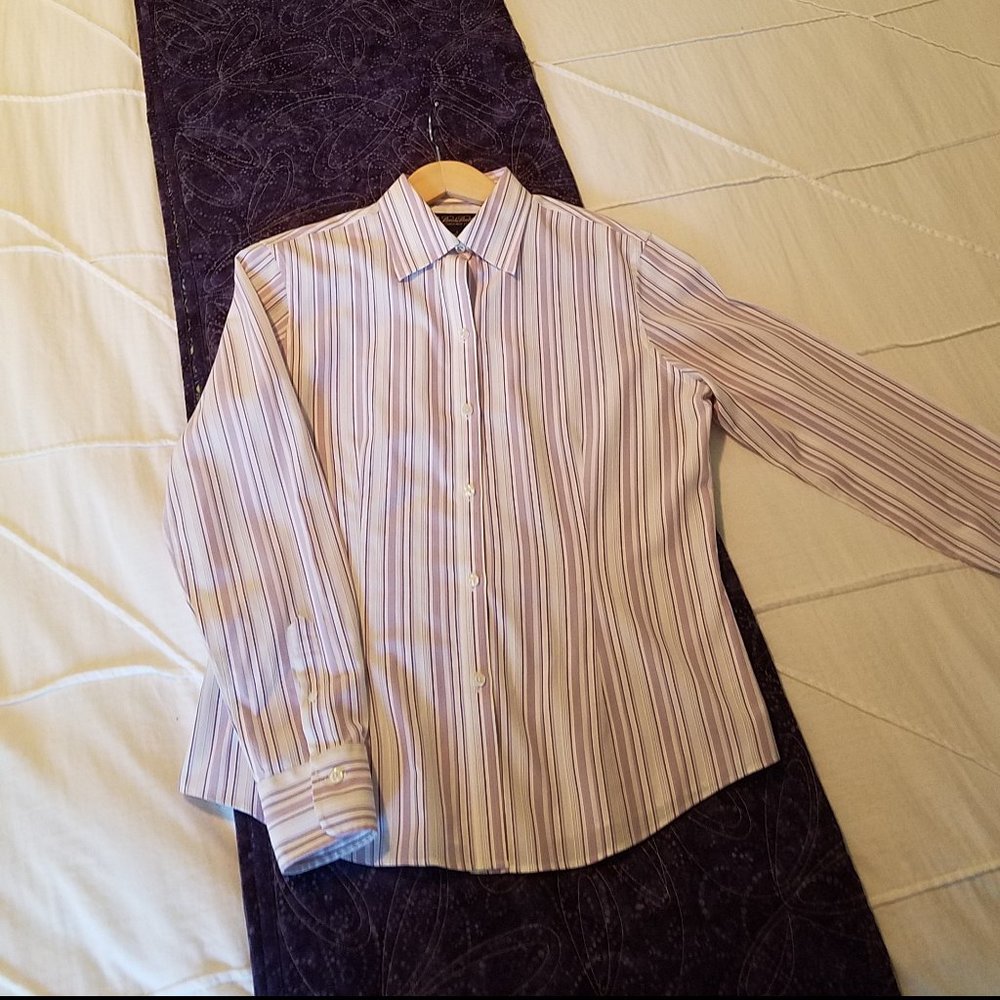 Brooks Brothers purple striped dress shirt, size 4